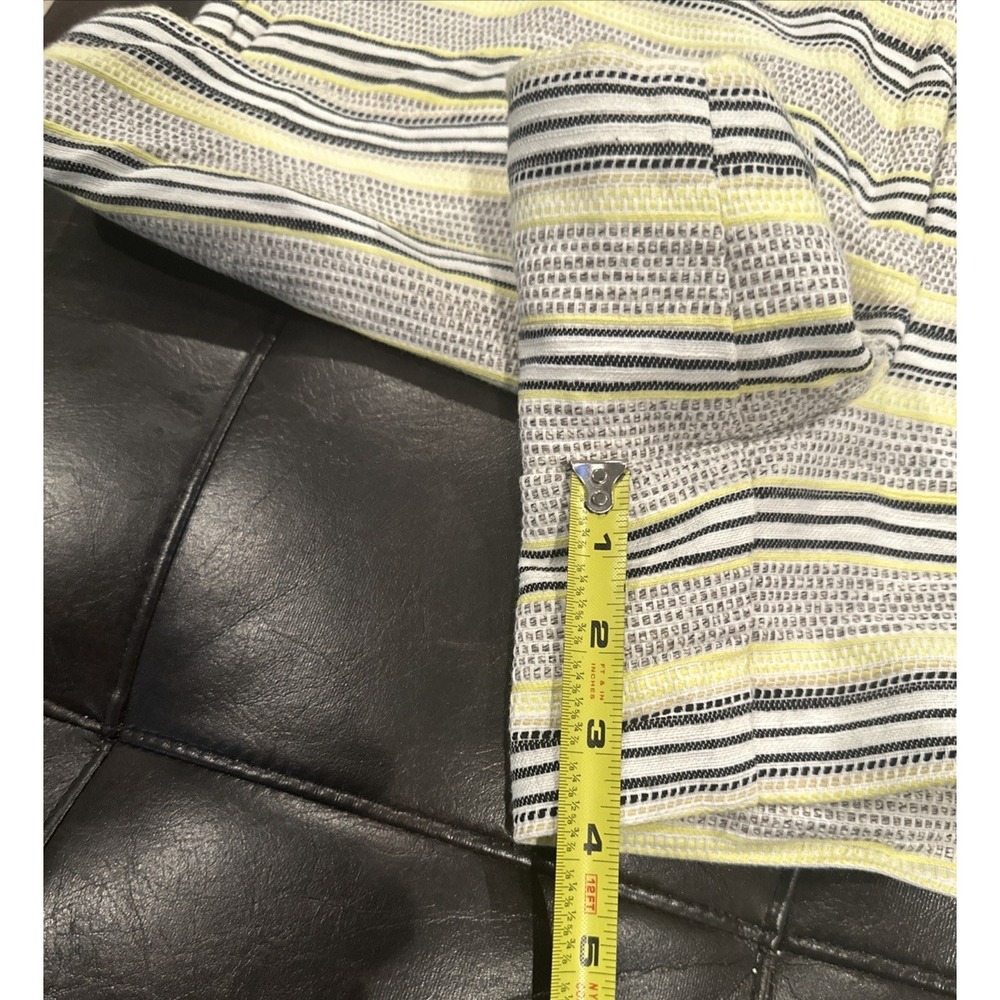 Ann Taylor Loft Size 12 The Riviera Short Textured Multi Stripe 4" LInen Blend‎ - Picture 10 of 11